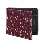 Glasses And Bottles Of Wine Print Bifold Wallet