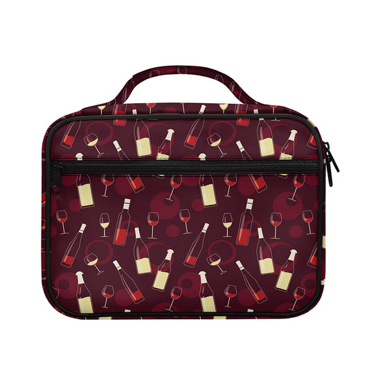 Glasses And Bottles Of Wine Print Briefcase Bible Bag