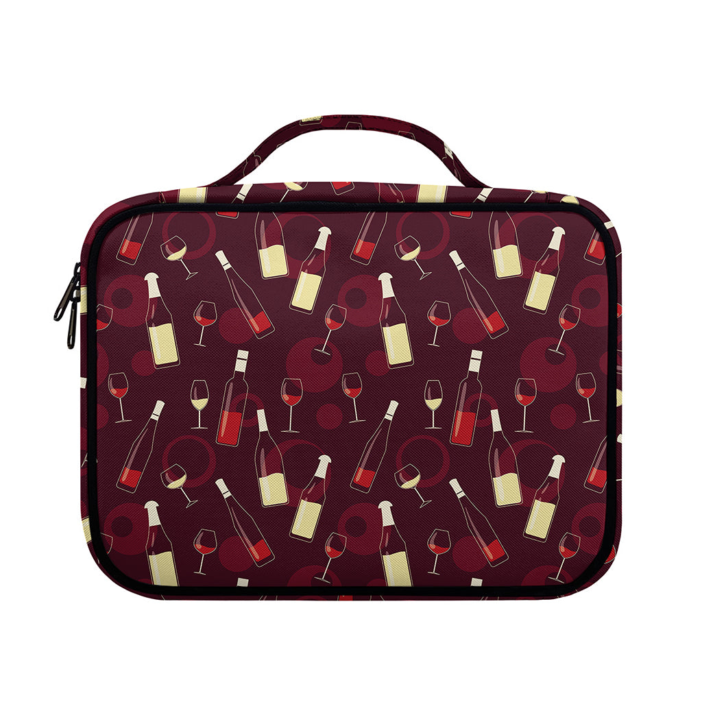 Glasses And Bottles Of Wine Print Briefcase Bible Bag