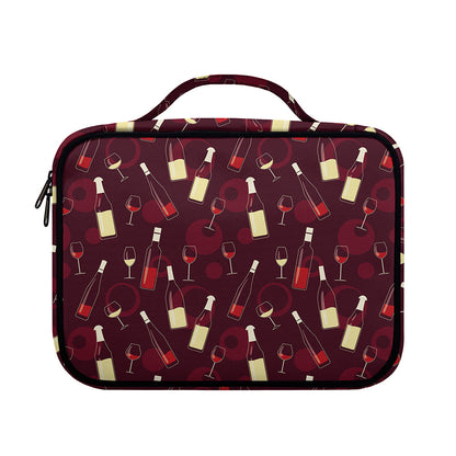 Glasses And Bottles Of Wine Print Briefcase Bible Bag