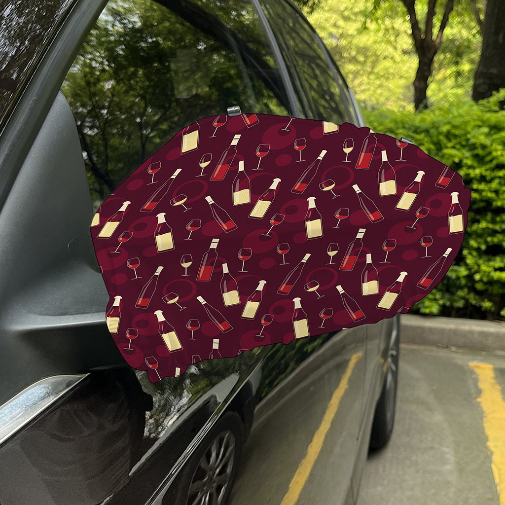 Glasses And Bottles Of Wine Print Car Side Mirror Covers