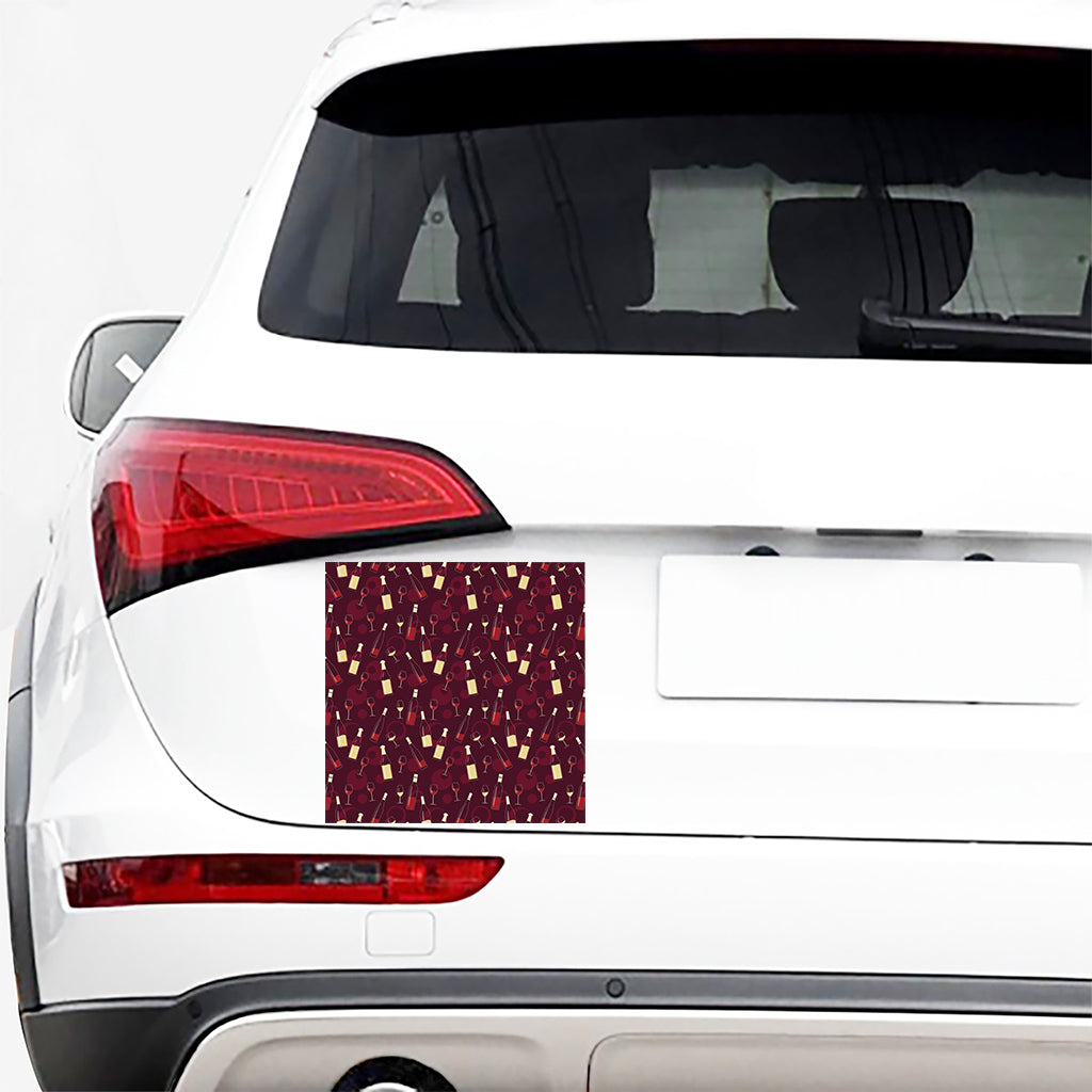 Glasses And Bottles Of Wine Print Car Sticker