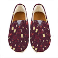 Glasses And Bottles Of Wine Print Casual Shoes