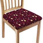 Glasses And Bottles Of Wine Print Chair Cushion Cover