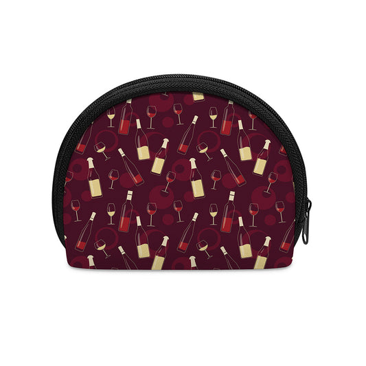 Glasses And Bottles Of Wine Print Coin Purse