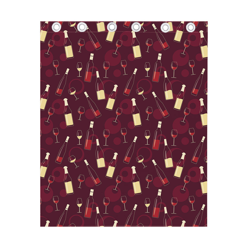Glasses And Bottles Of Wine Print Curtain