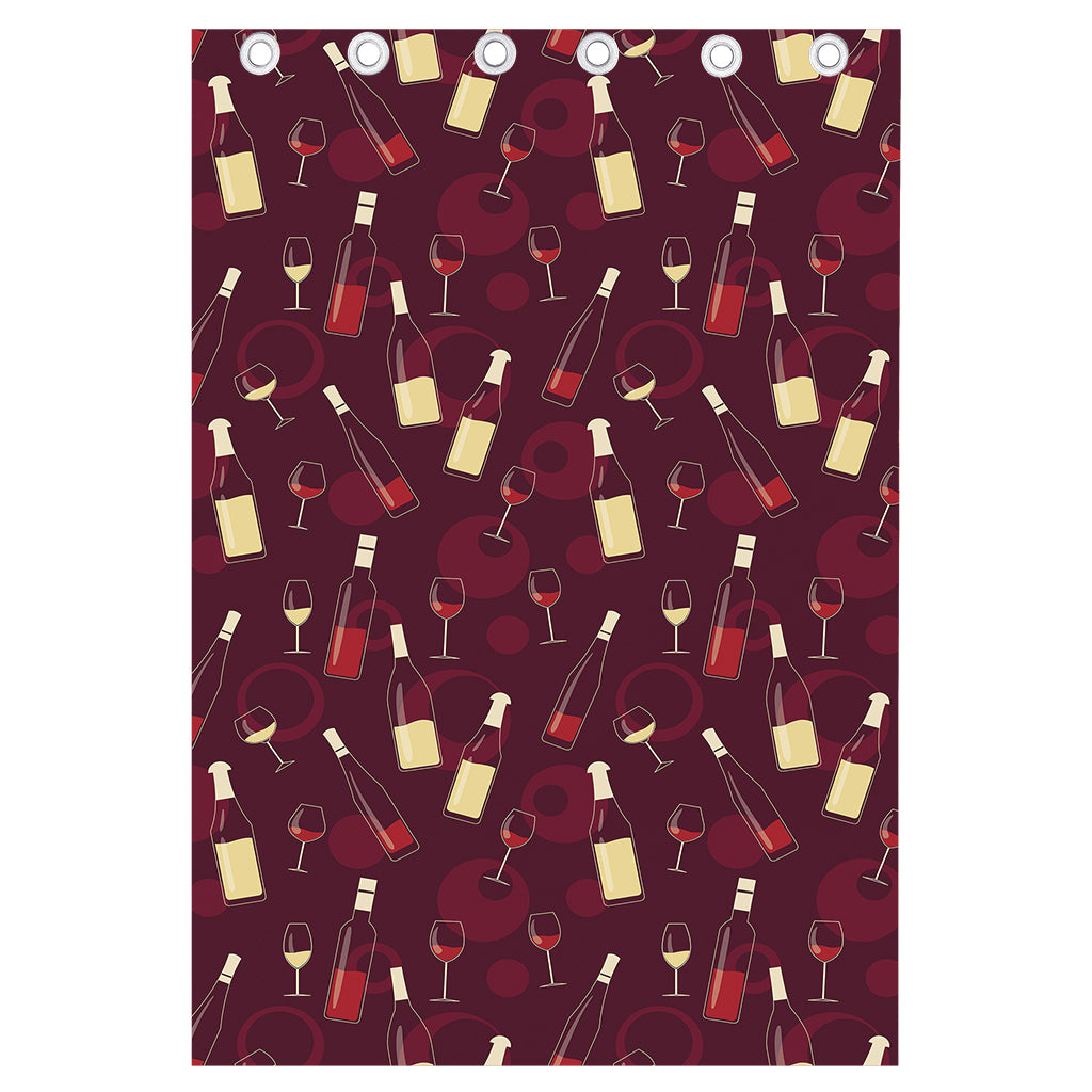 Glasses And Bottles Of Wine Print Curtain