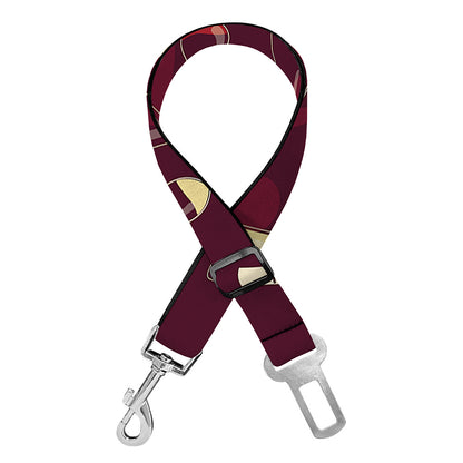 Glasses And Bottles Of Wine Print Dog Seat Belt