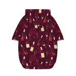 Glasses And Bottles Of Wine Print Dog Zip Up Hoodie