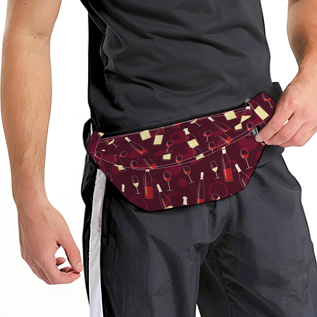 Glasses And Bottles Of Wine Print Fanny Pack