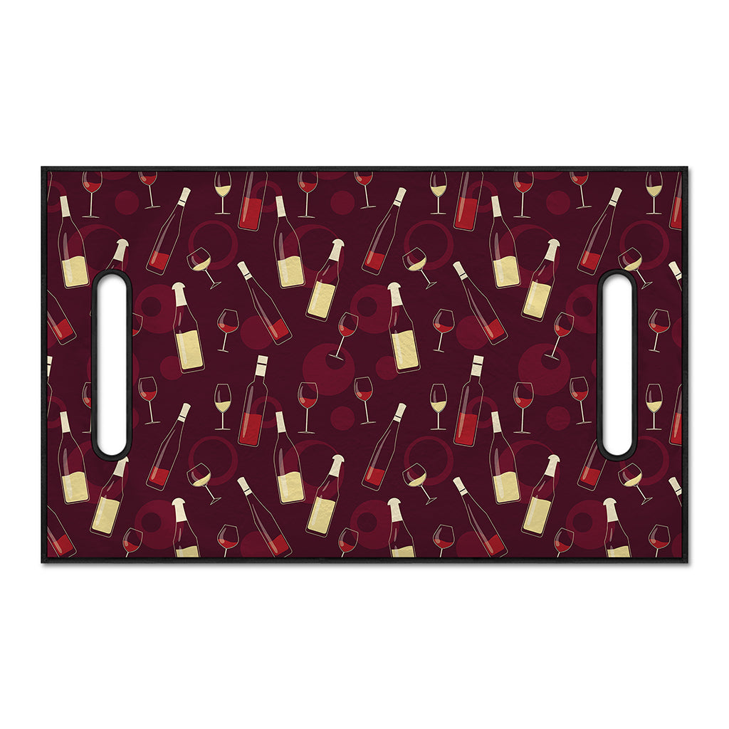 Glasses And Bottles Of Wine Print Golf Cart Seat Cover