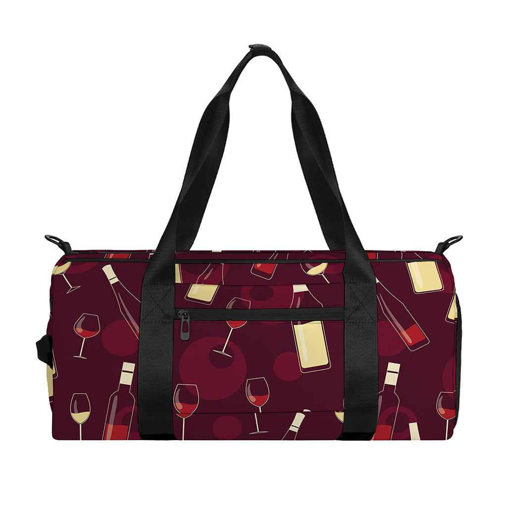 Glasses And Bottles Of Wine Print Gym Bag