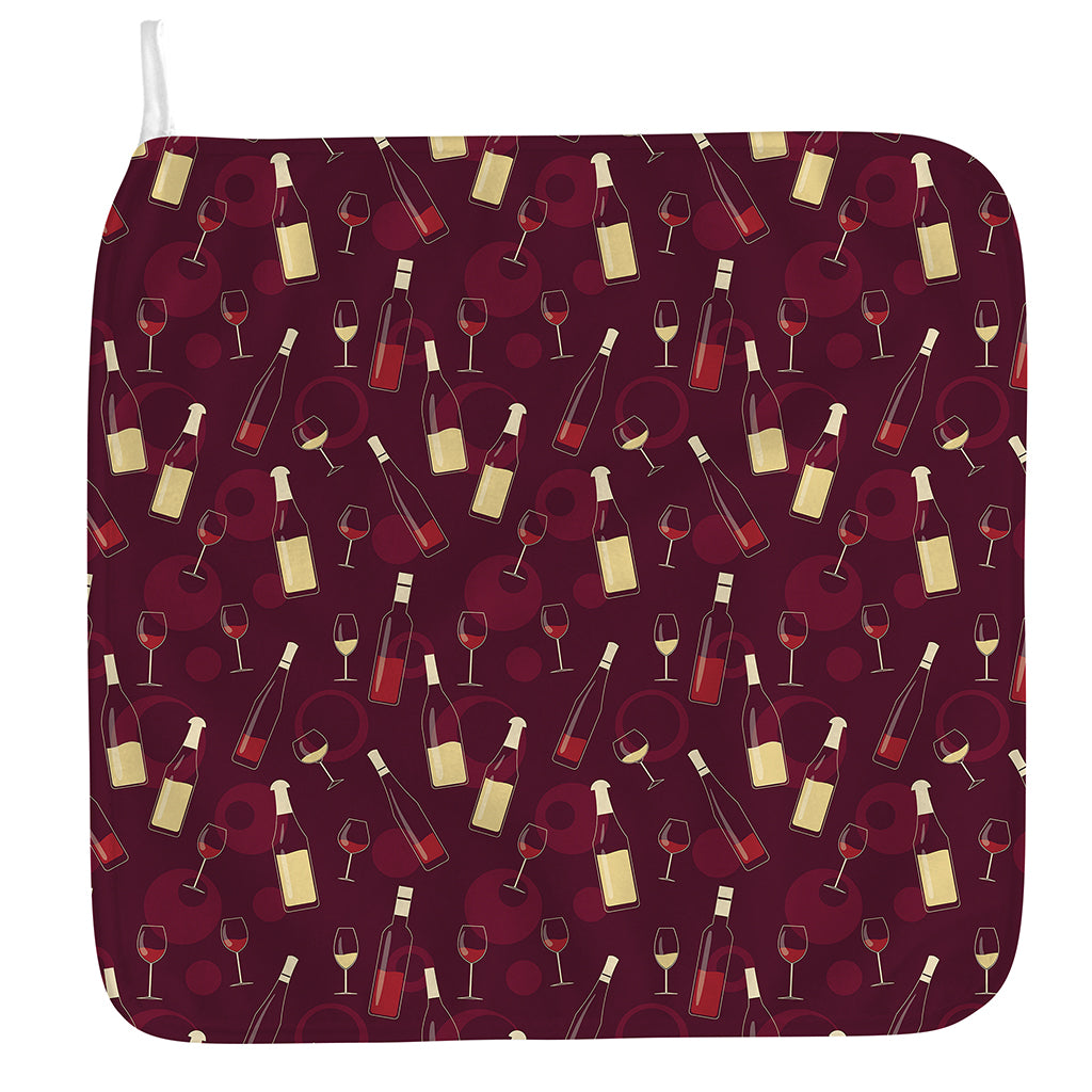 Glasses And Bottles Of Wine Print Hand Towel
