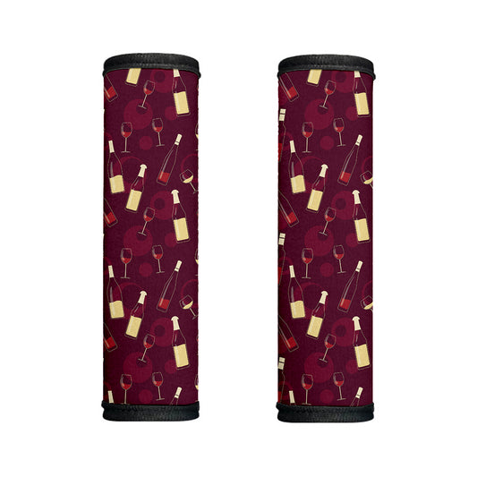 Glasses And Bottles Of Wine Print Handle Covers