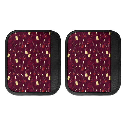 Glasses And Bottles Of Wine Print Handle Covers
