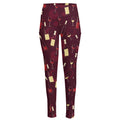 Glasses And Bottles Of Wine Print High-Waisted Pocket Leggings