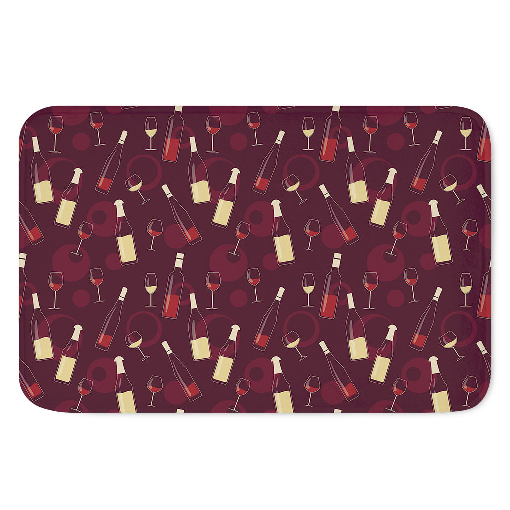 Glasses And Bottles Of Wine Print Indoor Door Mat