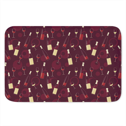 Glasses And Bottles Of Wine Print Indoor Door Mat