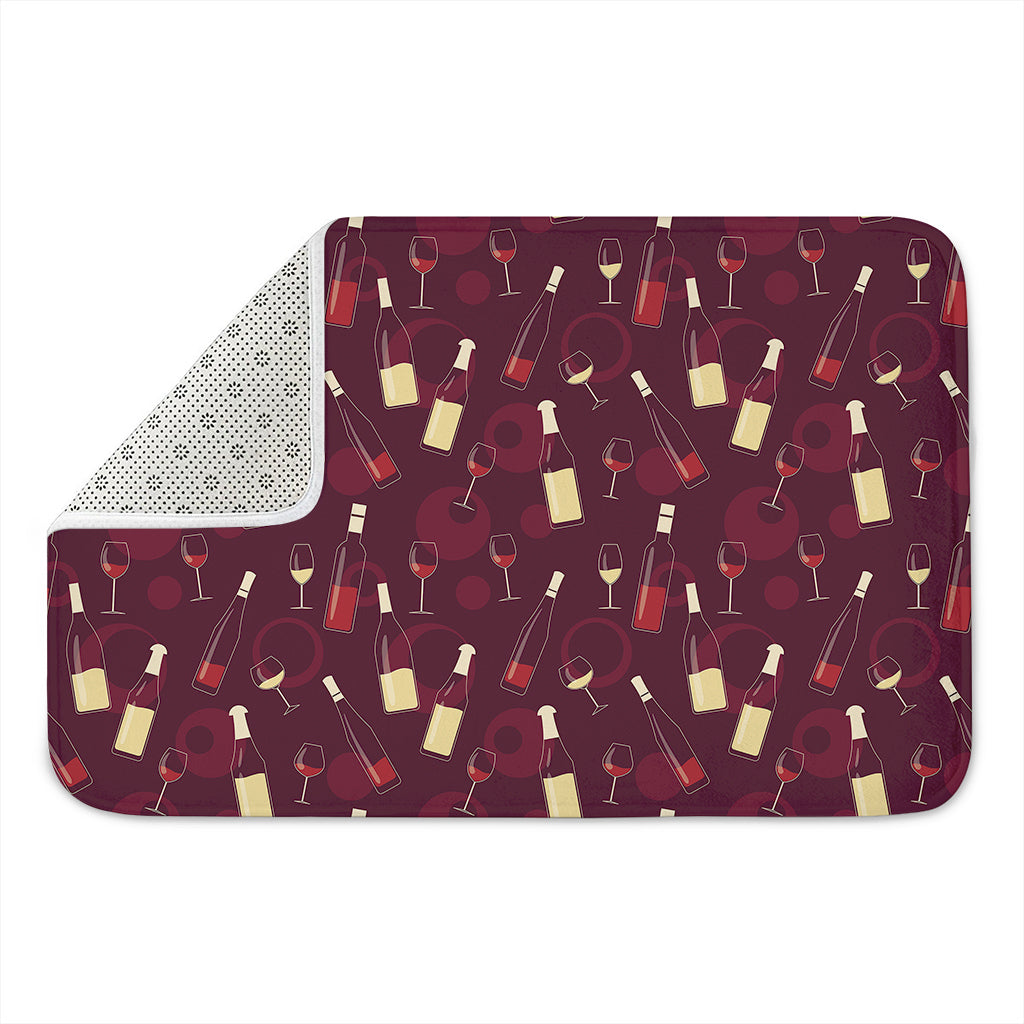 Glasses And Bottles Of Wine Print Indoor Door Mat