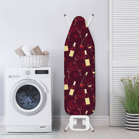Glasses And Bottles Of Wine Print Ironing Board Cover