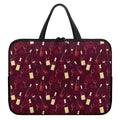 Glasses And Bottles Of Wine Print Laptop Sleeve With Handle