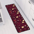 Glasses And Bottles Of Wine Print Long Kitchen Mat