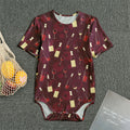 Glasses And Bottles Of Wine Print Men's Bodysuit