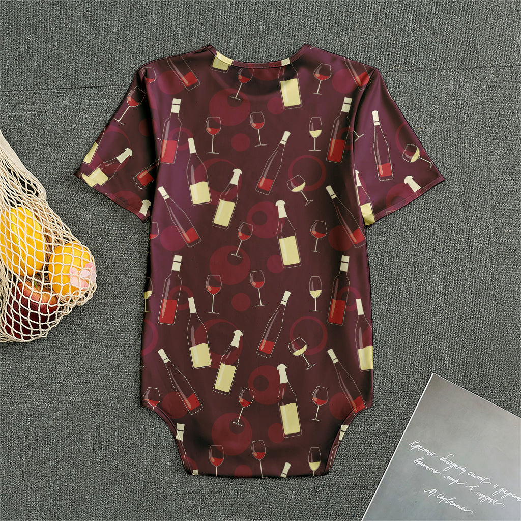 Glasses And Bottles Of Wine Print Men's Bodysuit
