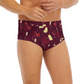Glasses And Bottles Of Wine Print Men's Briefs
