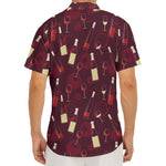 Glasses And Bottles Of Wine Print Men's Deep V-Neck Shirt