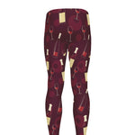 Glasses And Bottles Of Wine Print Men's leggings