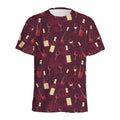 Glasses And Bottles Of Wine Print Men's Athletic T-Shirt