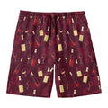 Glasses And Bottles Of Wine Print Men's Swim Trunks