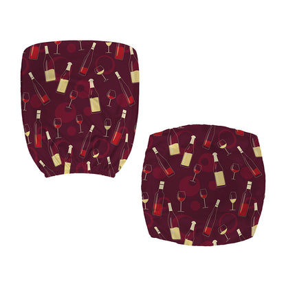 Glasses And Bottles Of Wine Print Office Chair Cover