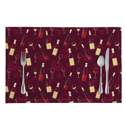 Glasses And Bottles Of Wine Print Placemat