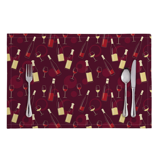 Glasses And Bottles Of Wine Print Placemat