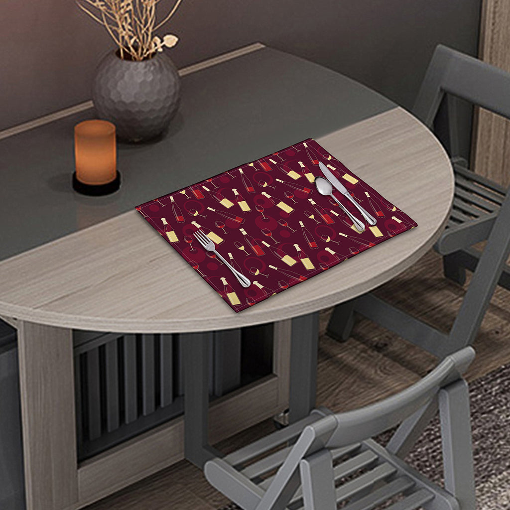 Glasses And Bottles Of Wine Print Placemat