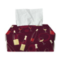 Glasses And Bottles Of Wine Print Rectangle Tissue Box Cover