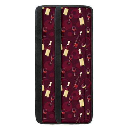 Glasses And Bottles Of Wine Print Refrigerator Handle Covers