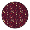 Glasses And Bottles Of Wine Print Round Floor Mat