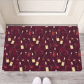 Glasses And Bottles Of Wine Print Rubber Doormat