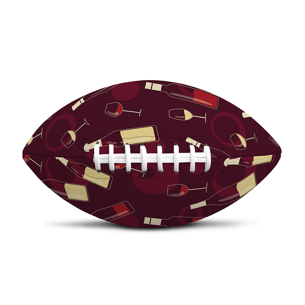 Glasses And Bottles Of Wine Print Rugby Ball