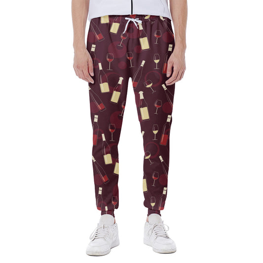 Glasses And Bottles Of Wine Print Scuba Joggers