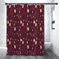 Glasses And Bottles Of Wine Print Shower Curtain