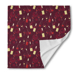 Glasses And Bottles Of Wine Print Silk Bandana