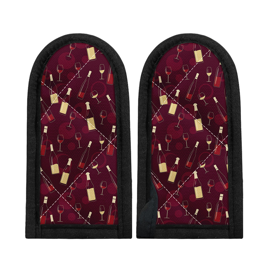Glasses And Bottles Of Wine Print Skillet Handle Cover