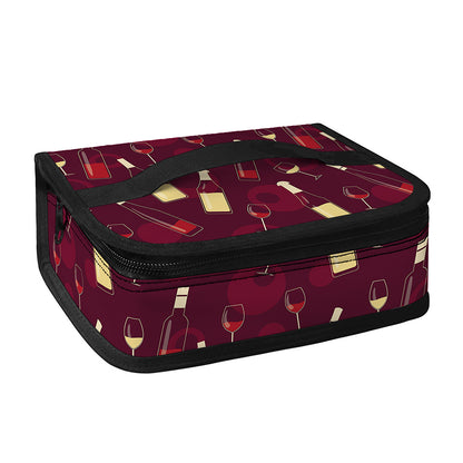 Glasses And Bottles Of Wine Print Small Lunch Bag