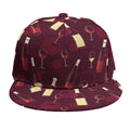 Glasses And Bottles Of Wine Print Snapback Cap