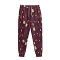 Glasses And Bottles Of Wine Print Sweatpants