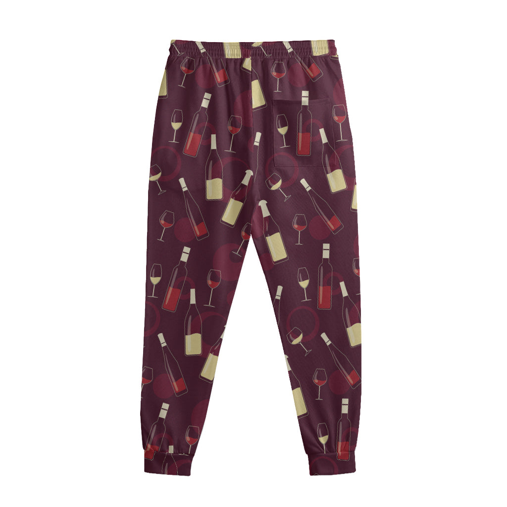 Glasses And Bottles Of Wine Print Sweatpants